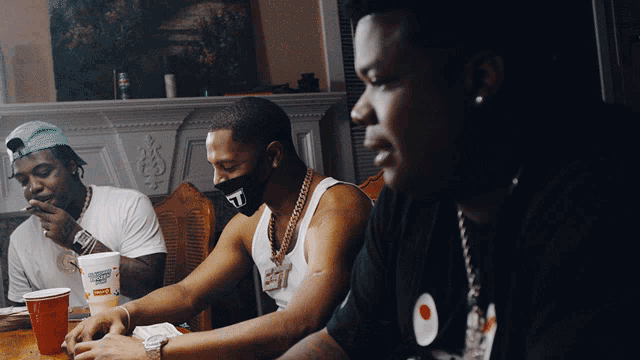 Playing Dominoes Est Gee GIF - Playing Dominoes Est Gee Moneybagg Yo GIFs