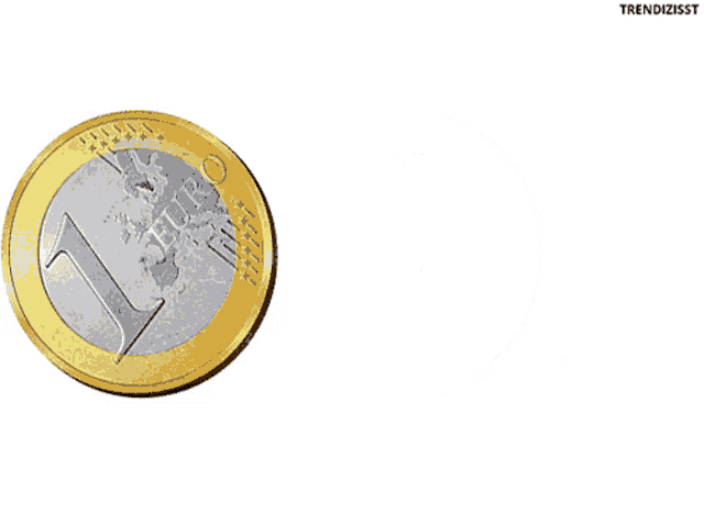 a gold and silver coin with the number one on it