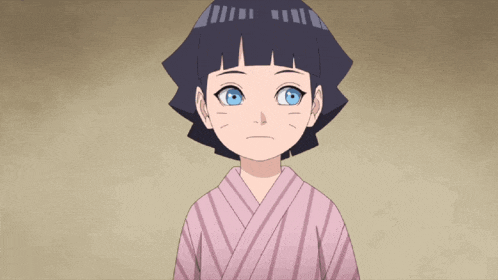 a little girl with blue eyes and a pink kimono