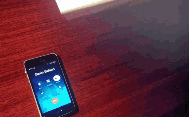 a cell phone displays a call from gavin balson