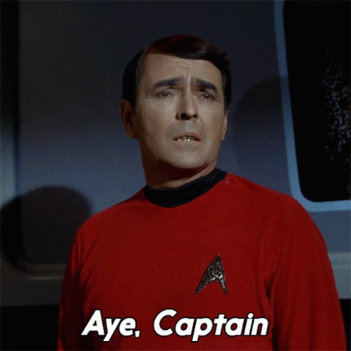 Aye Captain Montgomery Scott GIF - Aye Captain Montgomery Scott Star Trek GIFs