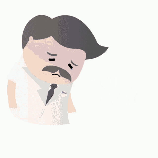 a cartoon drawing of a man with a mustache and the words que mala behind him