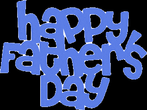 a blue sign that says happy father 's day on it