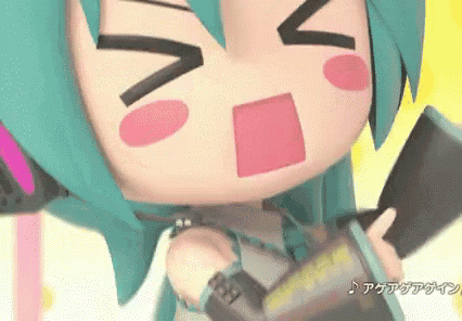 a close up of a cartoon character with a surprised expression on her face