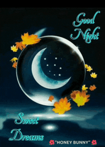 a picture of a crescent moon with the words " good night sweet dreams "