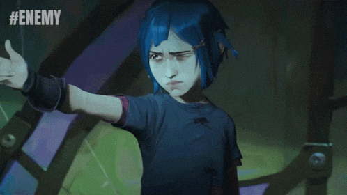 a cartoon character is standing in a dark room holding a sword .