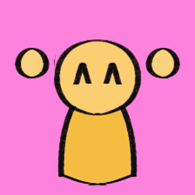 a cartoon drawing of a person with the letters oaao written on their face