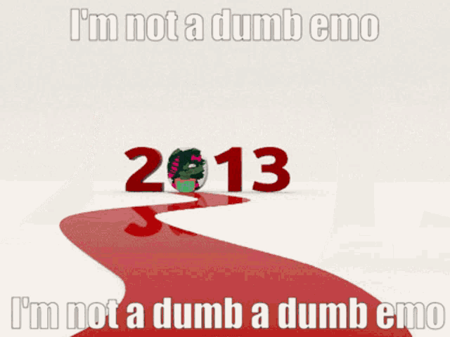 a christmas card that says ' i 'm not a dumb emo '