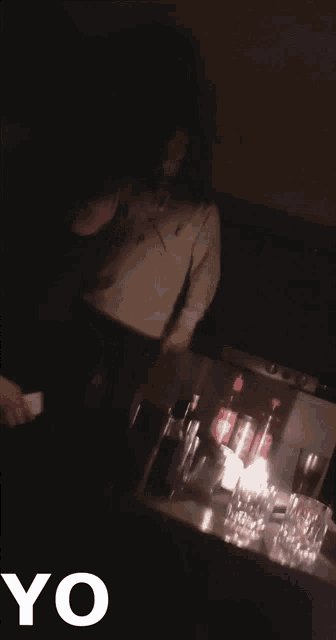 a blurred image of a person with the word yo on the bottom