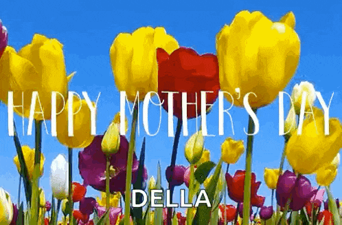 a bunch of colorful flowers with the words `` happy mother 's day '' written on them .