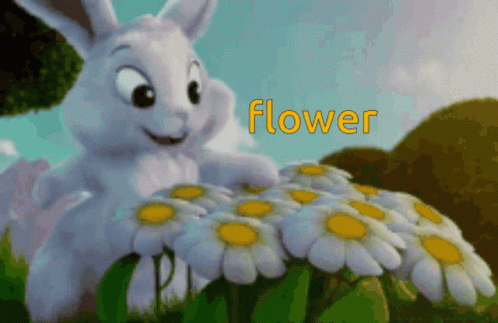 Flower Bunny GIF - Flower Bunny Rabbit GIFs
