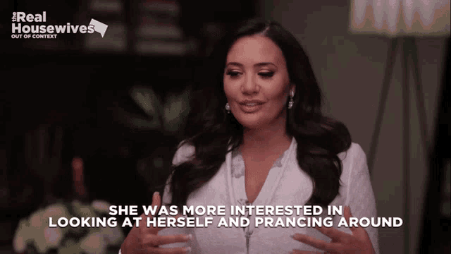 a real housewives ad shows a woman talking