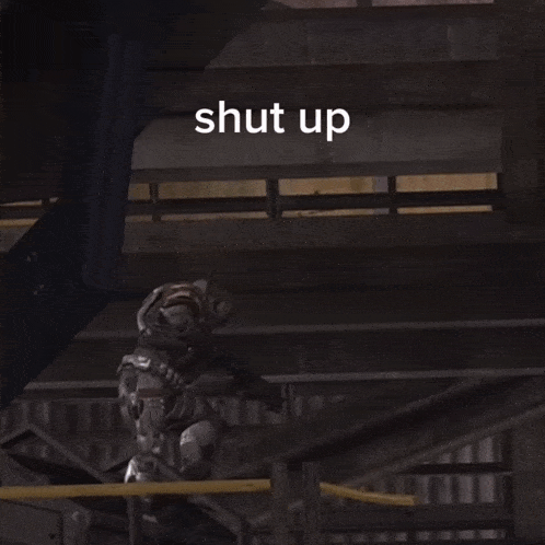 a picture of an explosion with the words shut up written on it