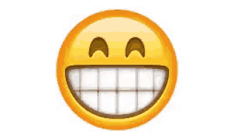 a smiley face with braces on it 's teeth is smiling .