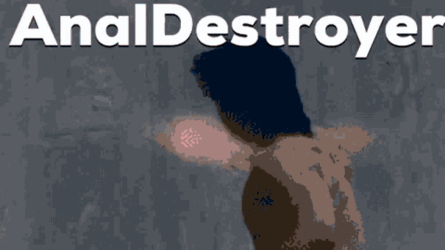 a poster for analdestroyer shows a woman holding a sword