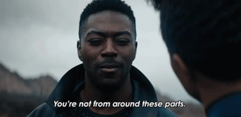 Youre Not From Around These Parts Book GIF - Youre Not From Around These Parts Book David Ajala GIFs