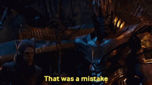 That Was A Mistake Thanos GIF - That Was A Mistake Mistake That Was GIFs