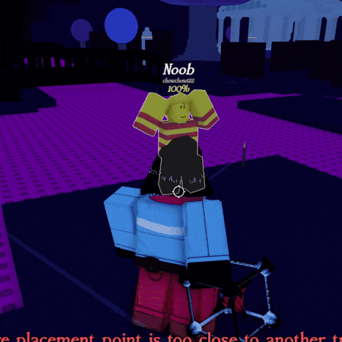 a person in a video game has the name noob on their head