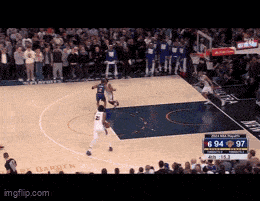 a basketball game is underway and the score is 94 97