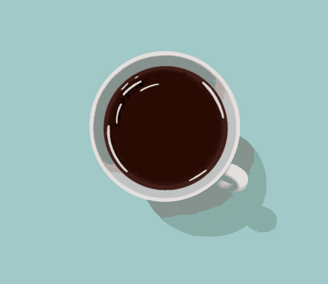 a cup of coffee with a swirl in the middle of it