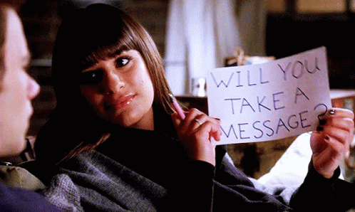 Glee Rachel Berry GIF - Glee Rachel Berry Will You Take A Message GIFs