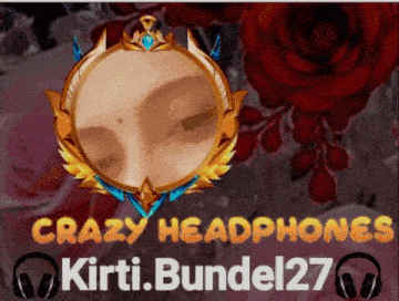 a logo for crazy headphones kirti bundel 27