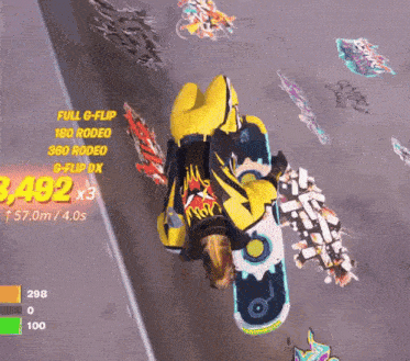 a screenshot of a video game with a score of 3,492