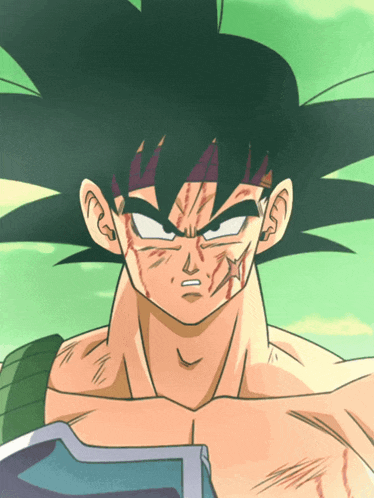 a close up of a cartoon character with a sword in his hand