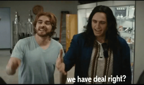 James Franco We Have A Deal Right GIF - James Franco We Have A Deal Right Tommy Wiseau GIFs