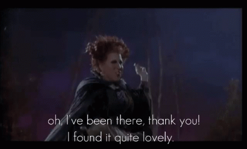Hocus Pocus Bette Midler GIF - Hocus Pocus Bette Midler Oh Ive Been There Thank You GIFs