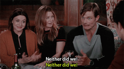 Greys Anatomy Amelink GIF - Greys Anatomy Amelink Neither Did We GIFs