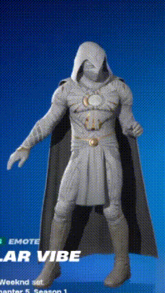 a statue of a man in a white costume with a cape is dancing in a video game .