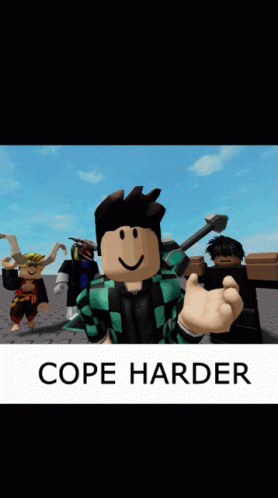 Roblox Memes Cope Harder GIF - Roblox Memes Cope Harder Dont Care GIFs
