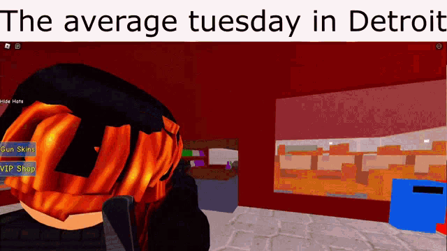 the average tuesday in detroit is displayed on a computer screen