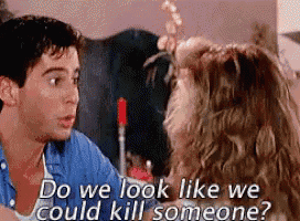 a man and a woman are talking to each other and the woman is asking if they could kill someone .
