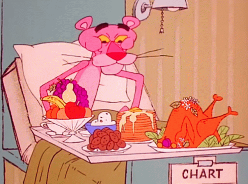 Pink Panther Eating Food GIF - Pink Panther Eating Food Hungry Patient GIFs