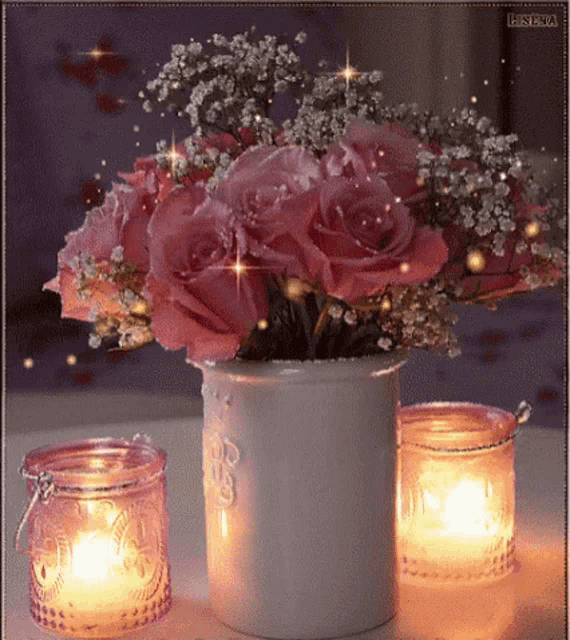 Flowers Candle GIF - Flowers Candle Memories GIFs