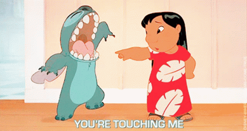 Lilo And Stitch You Are GIF - Lilo And Stitch You Are Touching Me GIFs