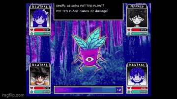 a video game where a potted plant takes 22 damage .