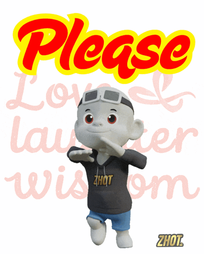 a cartoon character is standing in front of a sign that says please love laughter wisdom