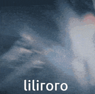a blurred image of a person with the word liliroro in white