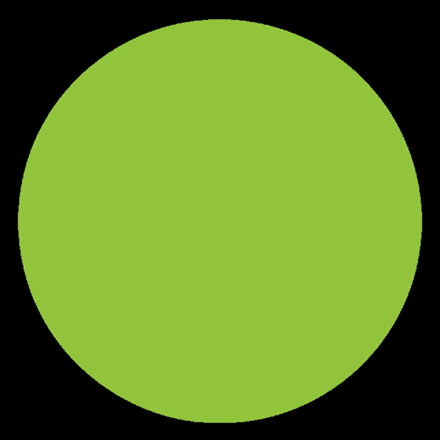 a green circle with a white plane in the middle