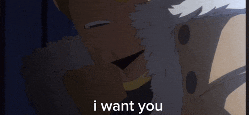 a man with a beard is saying i want you