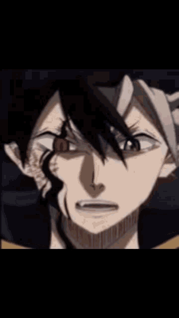 a close up of a cartoon character 's face with a surprised look on his face