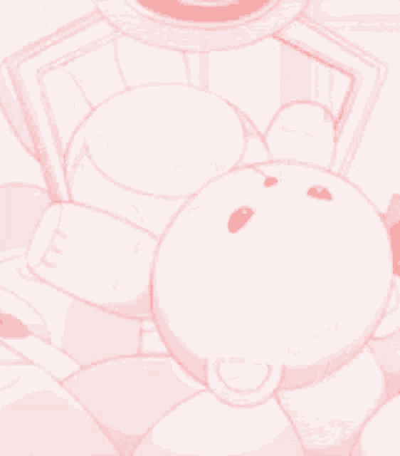a pink background with a teddy bear in a claw machine