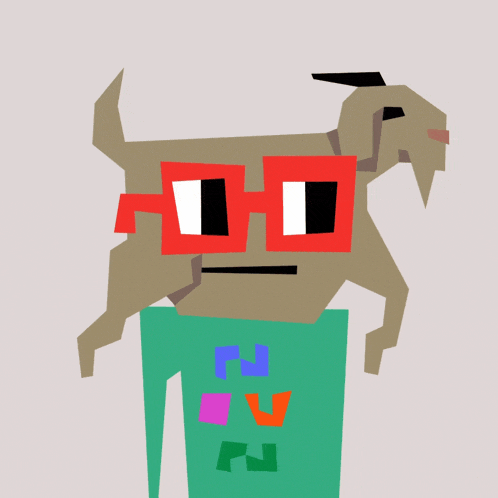 a cartoon drawing of a monster with a green shirt that says n on it