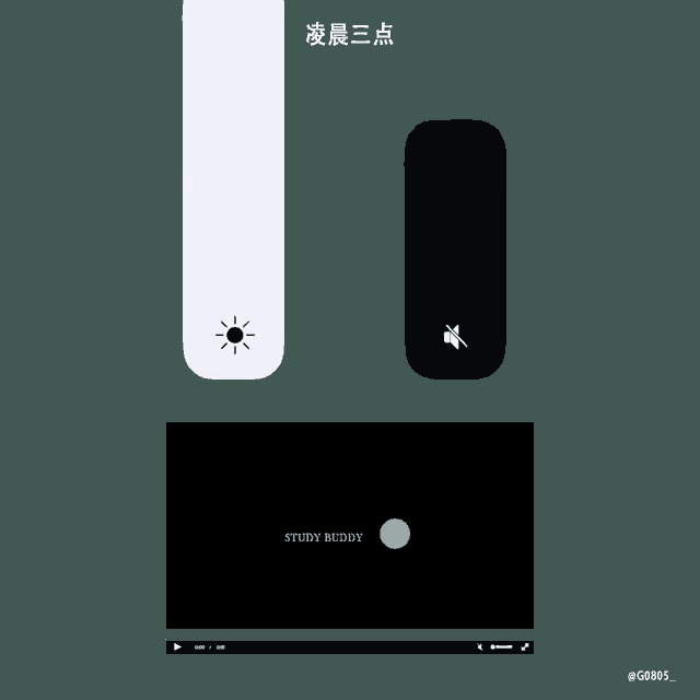 a study buddy video is displayed on a screen