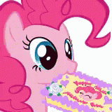 Pinkie Cake GIF - Pinkie Cake Nom GIFs