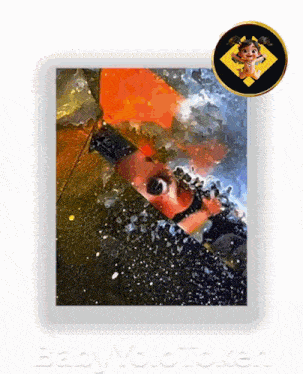 a picture of a person in the water with a baby token icon