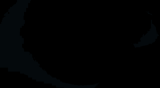 a glowing blue silhouette of a cat on a black background